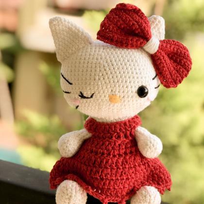 PDF crochet pattern, Chubby Kitty c..