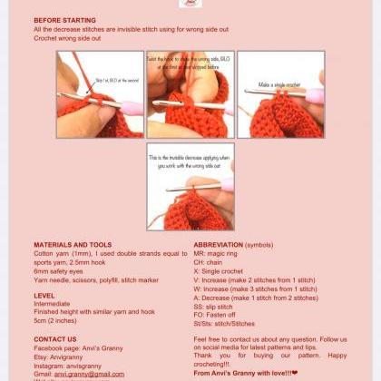 PDF Crochet pattern - Mini Tata BTS..
