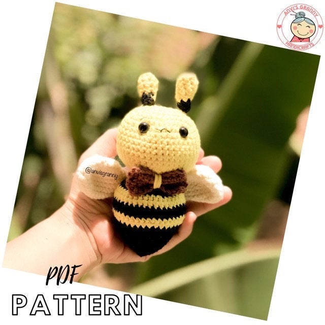 Chubby Bee Amigurumi Crochet Pattern| Toy Crochet Tutorial (printable Pdf English)