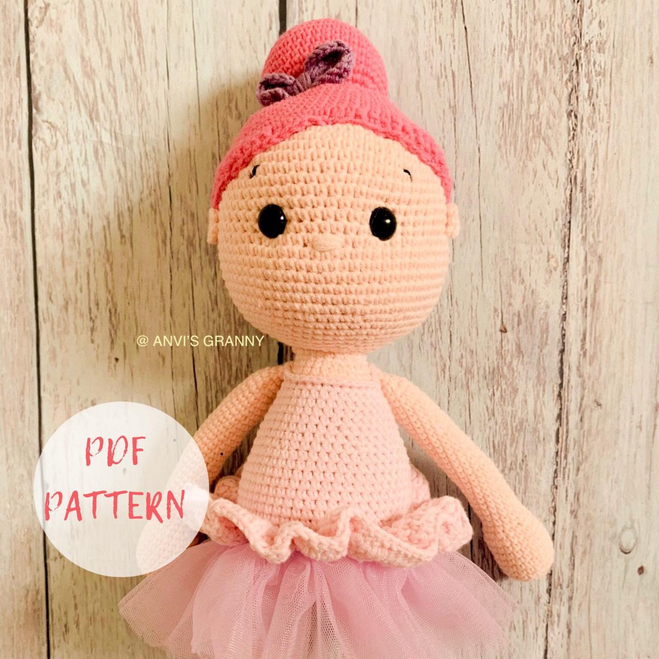 Pdf Crochet Pattern- Bell The Ballerina Amigurumi Doll Tutorial (english)