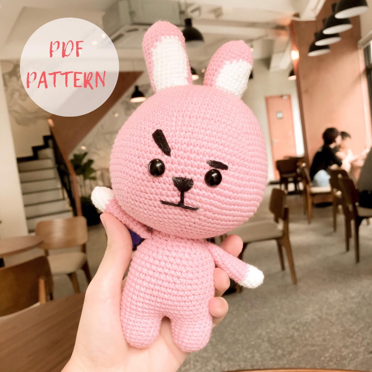 Cooky Bt21 Crochet Pattern - Bts Army Korean Band Doll, Rabbit Amigurumi Pattern (english)