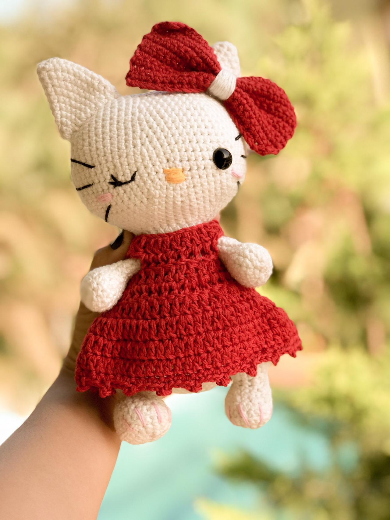 PDF crochet pattern, Chubby Kitty cat amigurumi doll pattern, crochet solftoy MK, gift for mom (English)