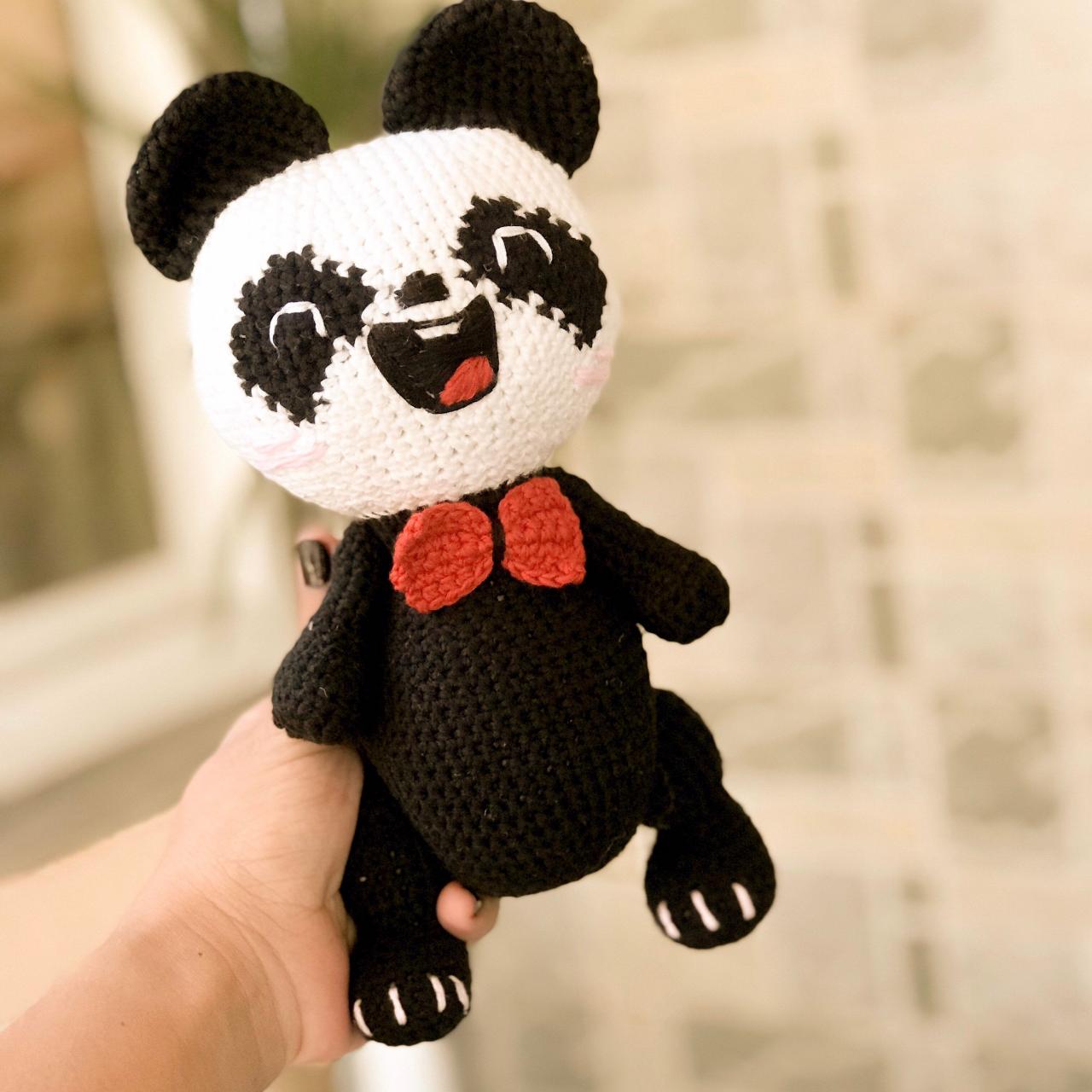 Pdf Crochet Pattern, Chubby Panda Amigurumi Doll Pattern, Crochet Solftoy Mk (english)