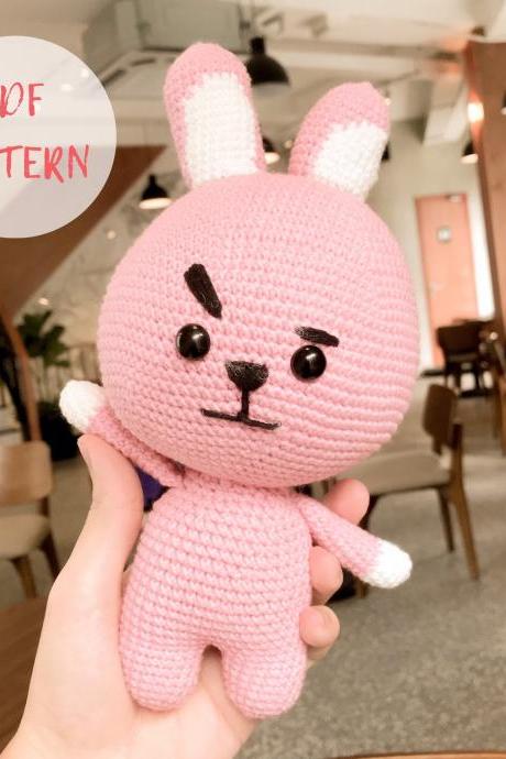 Cooky BT21 Crochet Pattern - BTS Army Korean band doll, rabbit amigurumi pattern (English)